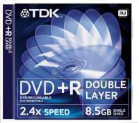 Disco DVD+R Double Layer TDK 8.5Gb 2.4x Single