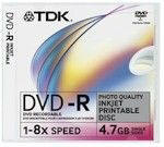 TDK Dvd+r 4.7gb Inkjet Printable 8x In Jewel Case Write Once 1pk